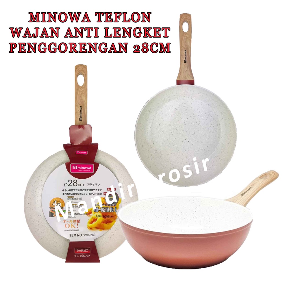 Teflon Marble * Minowa * Wajan Anti Lengket * Penggorengan