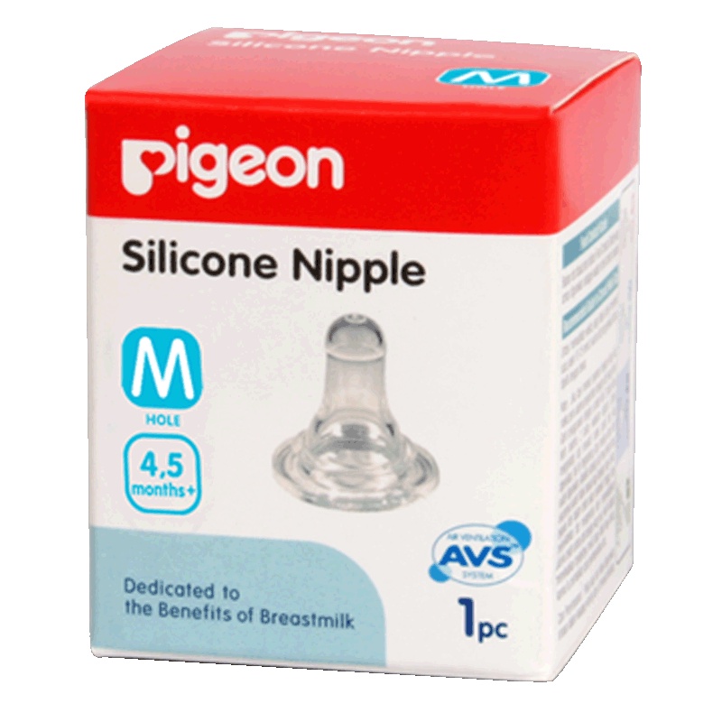 Pigeon Silicone Niple atau Dot Bayi Ukuran S,M,L Isi 1 dan 2 Pcs