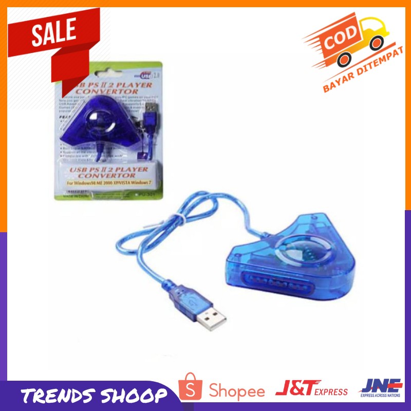 Converter Konverter Stik PS 2 TO Pc Laptop PS 3 Komputer Double