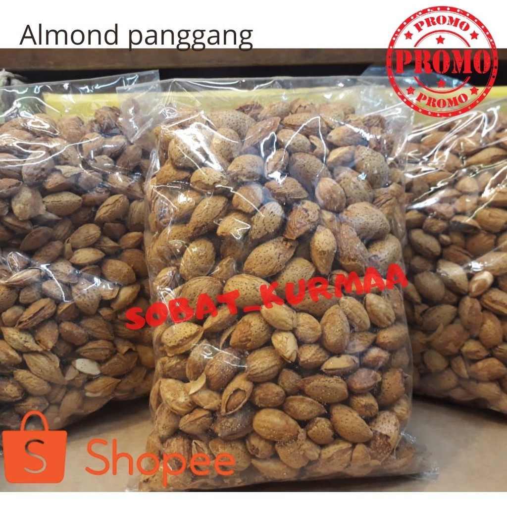 

Kacang Almon Kulit Panggang 1kg/Kacang Almond Original Murah