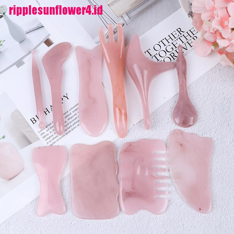 Papan Gua Sha resin Sintetis Natural Untuk Pijat Wajah / Tubuh