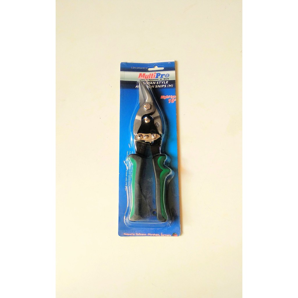 PROMO Gunting baja ringan-holo Bengkok kanan Multipra Taiwan style 10 inch