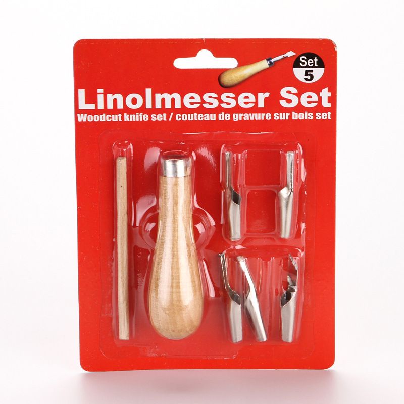 Lino Cutter Set 5 Alat Ukir Pahat Ukir Lino Carving Tools