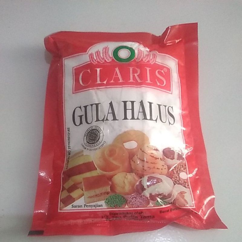 

CLARIS GULA HALUS 250GR X 1PCS, GULA HALUS BUAT ADONAN/CAMPURAN