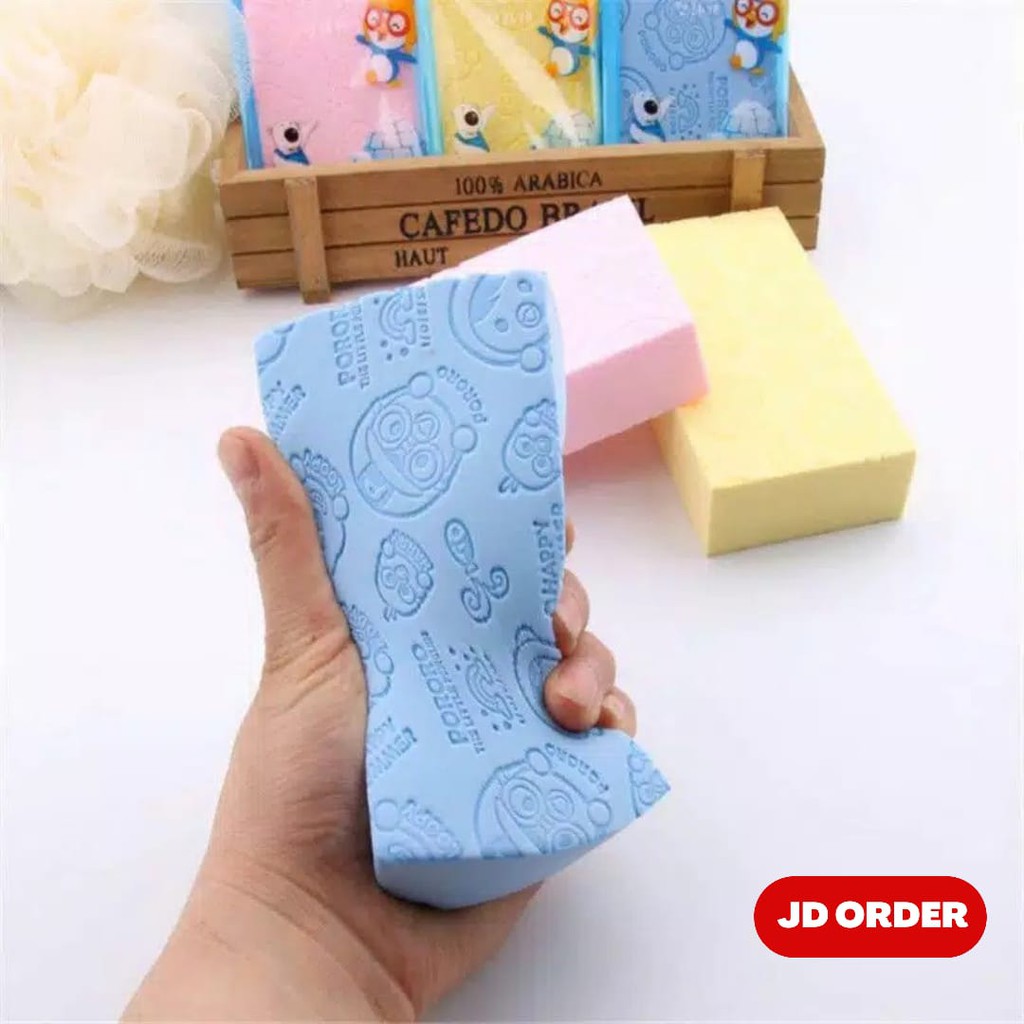 Spons Daki Scrub Sponge Busa Mandi Pengangkat Daki Ori Pororo Korea