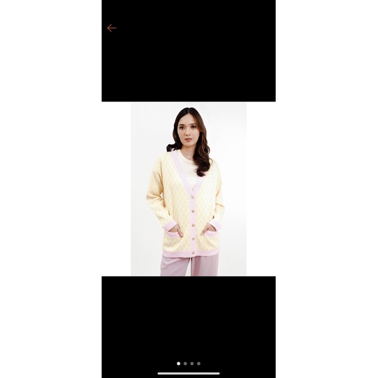 SOLD❌❌❌Monogram cardi Buttonscarves x Benang Jarum size S