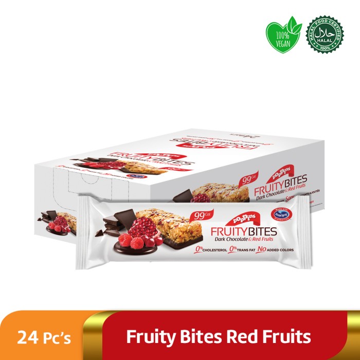 

POPPINS FRUITY BITES RED FRUITS 24PCS / COKLAT HALAL VEGAN