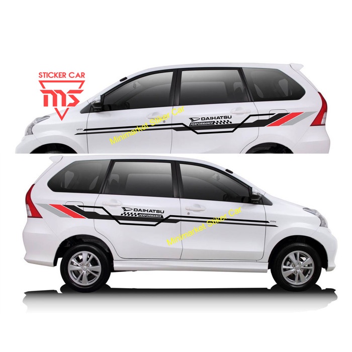 PS✨ promo stiker xenia sticker sigra striping mobil daihatsu performance - Putih