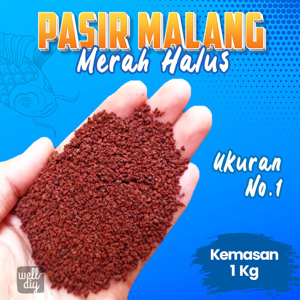 Pasir Malang Merah Ikan Channa Predator Aquarium Aquascape - 1 Kg