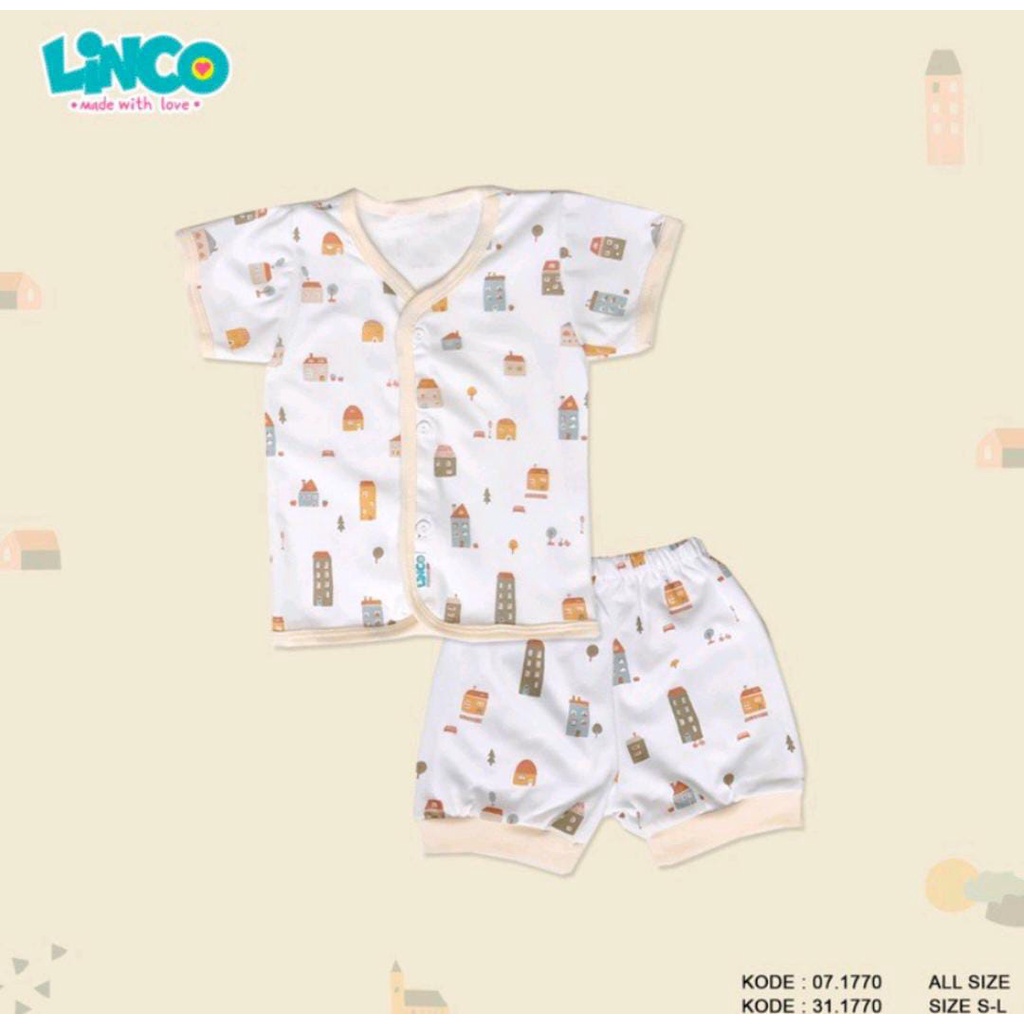 LINCO SETELAN BAYI MOTIF CUTE HOUSE / SETELAN BAYI