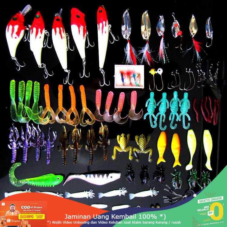 (BISA COD) RVOSTR LIXADA Umpan Pancing Ikan Set Fishing Bait Kit-33 100 PCS - DWS230