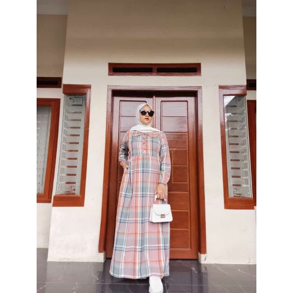 Promo gamis kotak inji//gamis kotak homemade