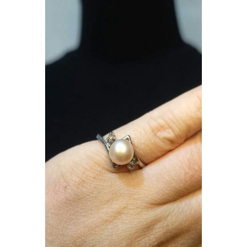 Cincin Mutiara bulat kecil