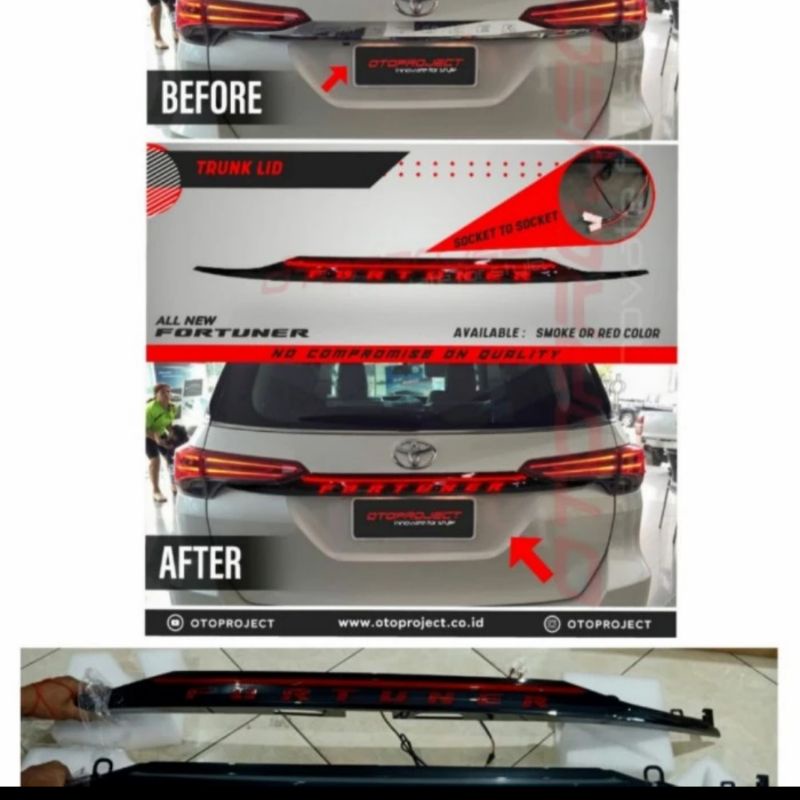 TRUNKLID Fortuner VRZ 2016-2021 LED