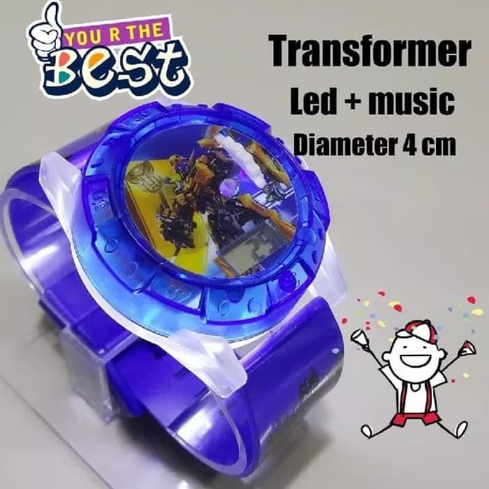 JAM TANGAN ANAK TRANSFORMERS LED PROYEKTOR