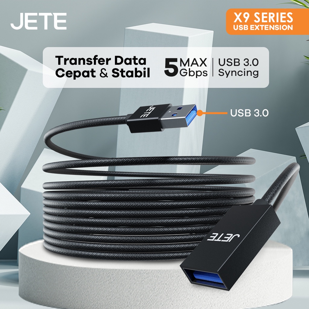 USB Extension 3.0 Kabel JETE X9  Original - Garansi 2 Tahun