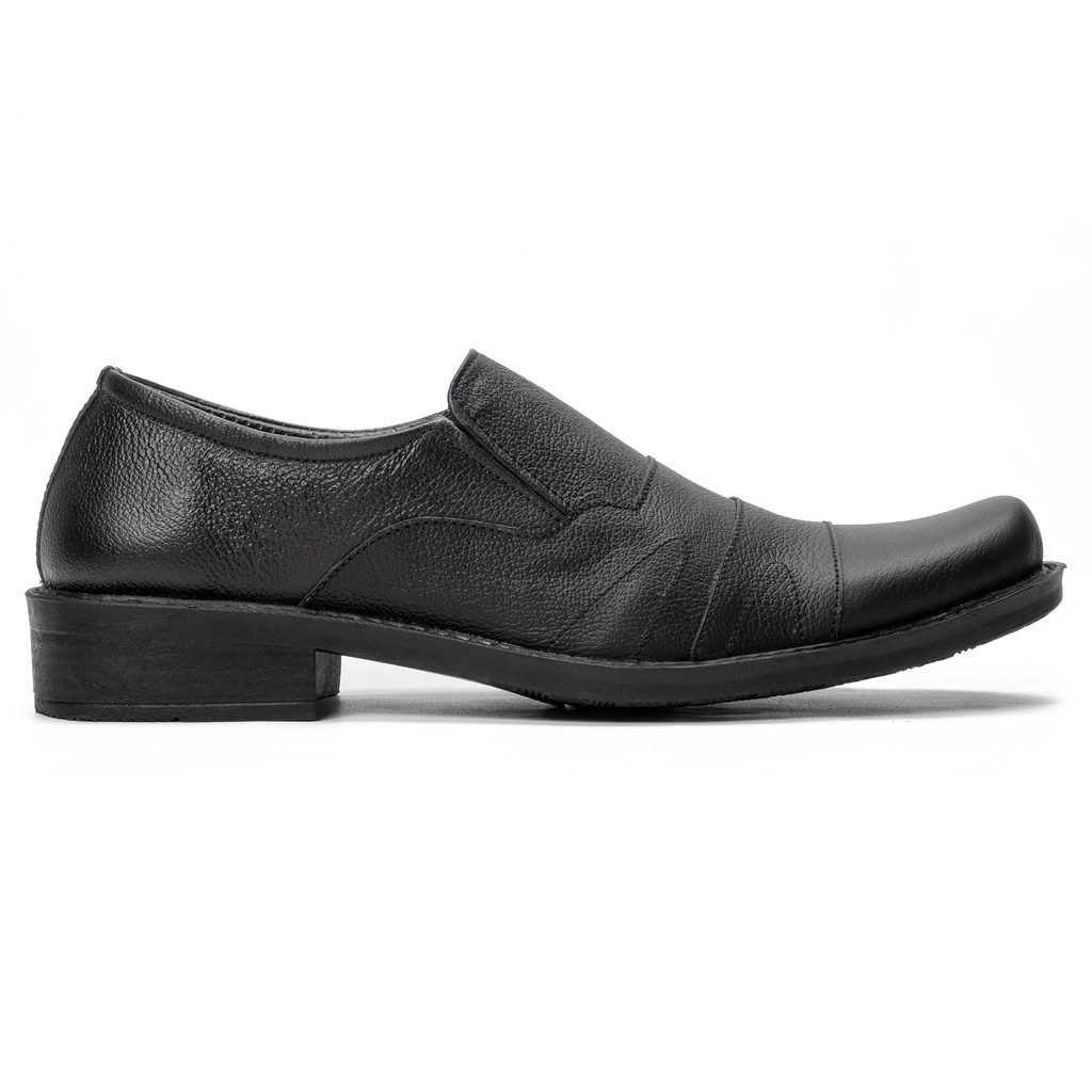 Sepatu Pantofel Pria Formal Kulit Asli Slip On Murah 7603