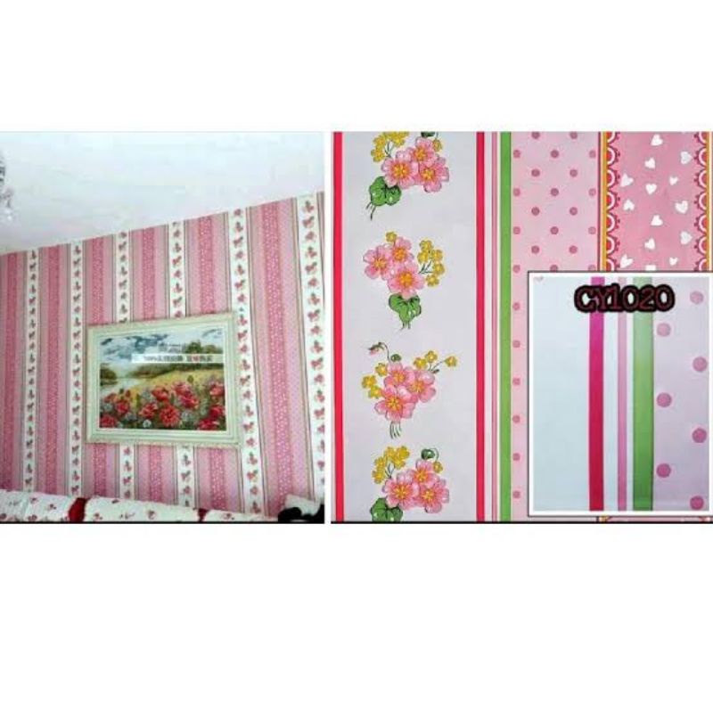 stiker wallpaper dekorasi dinding motif cy1020 ukuran 45cm x 10m