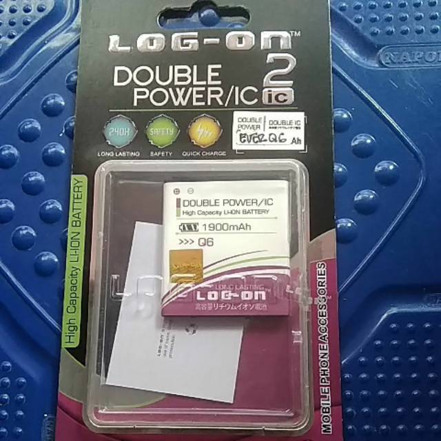 Baterai double power evercoss Q6