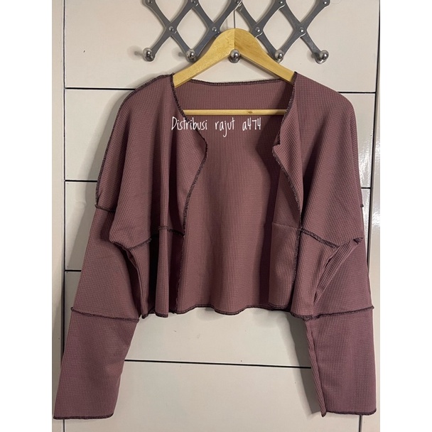 New Zani Knite Crop Cardigan Outerwear Blouse Wanita
