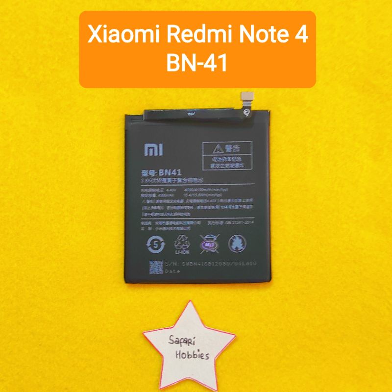 Baterai Xiaomi Redmi Note 4 / BN-41 / BN41