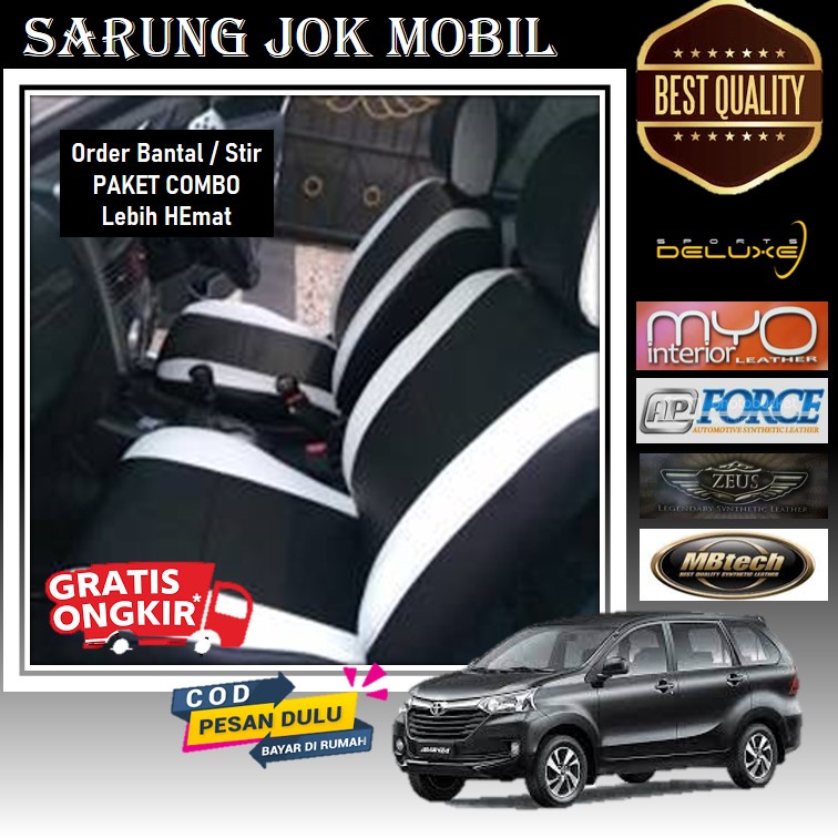 SARUNG JOK MOBIL AVANZA 2005-2010 XENIA 2005-2010 BAHAN KULIT SYNTETIC FULL SET 3 BARIS