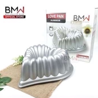 Cetakan Loyang Kue Bolu Aluminium Tebal Anti Lengket - Love Pan BMW