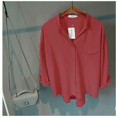 emma mrh bata RO blouse wanita twiscone merah bata bestseller