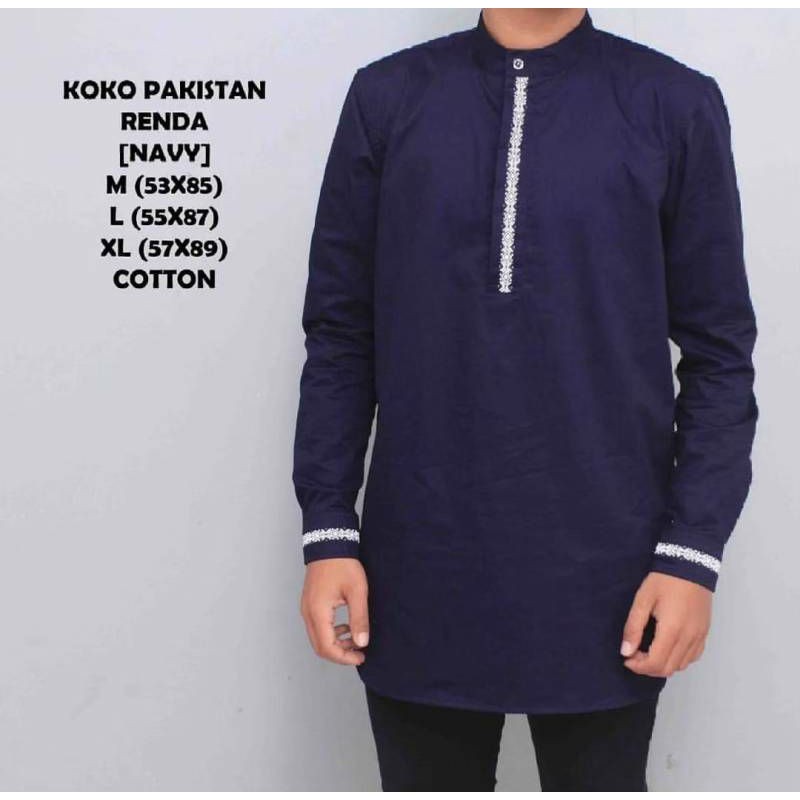 KOKO QURTA RENDA / BAJU MUSLIM PRIA QURTA PAKISTAN TERBARU