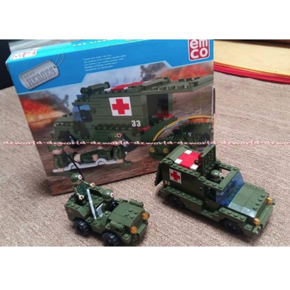 Emco 8811 Medic Set Brix Army Heroes Mainan Block Mainan Edukasi Emco8811