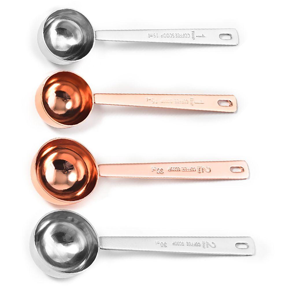 Nickolas1 Sendok Kopi Rose Gold Stainless Steel Ukur Untuk Kopi Alat Dapur