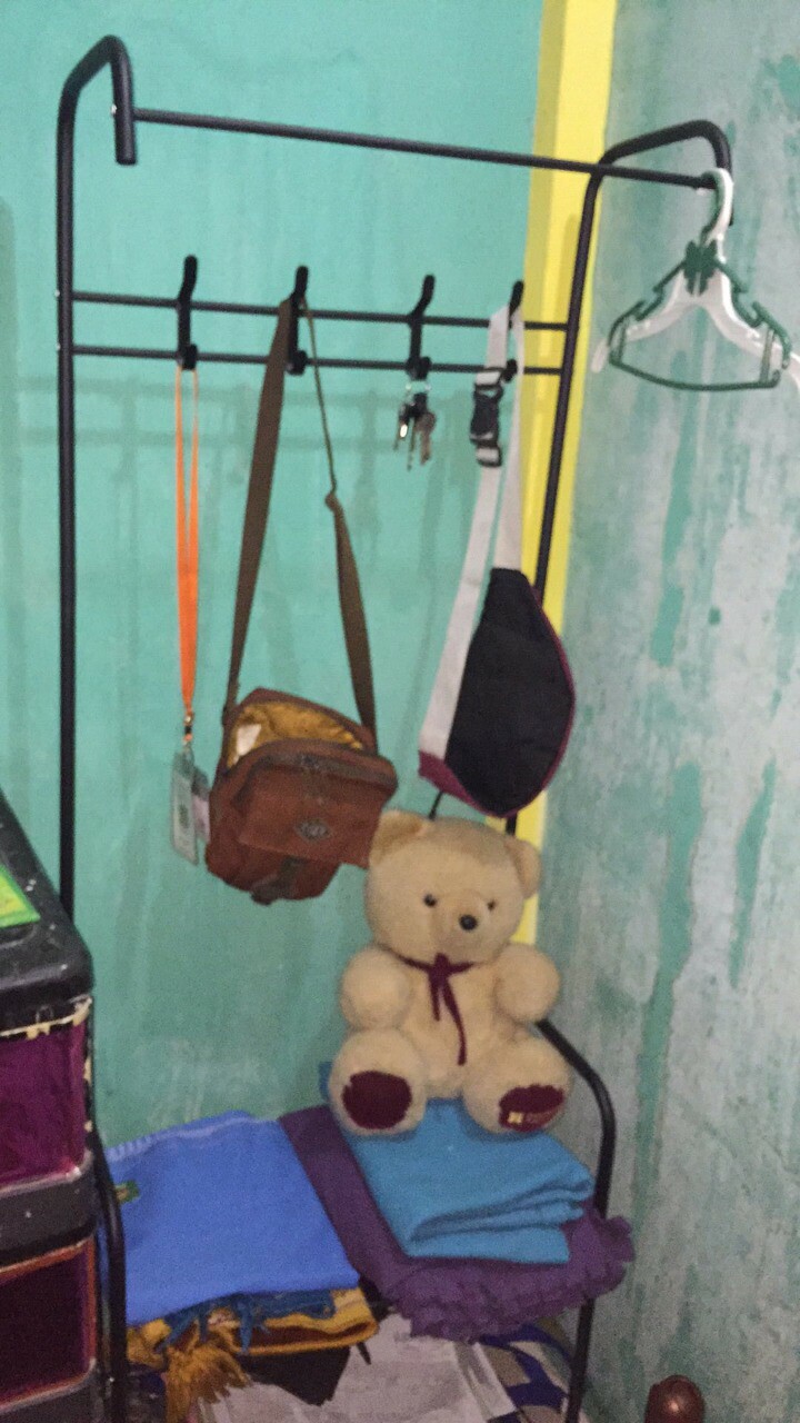 Rak Gantungan Baju Multifungsi Serbaguna Besi Stand Hanger Minimalis Hitam