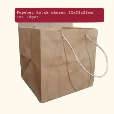 

✨ BISA COD ✨ paper bag ukuran 22 x 22 tinggi 24 jual per pack