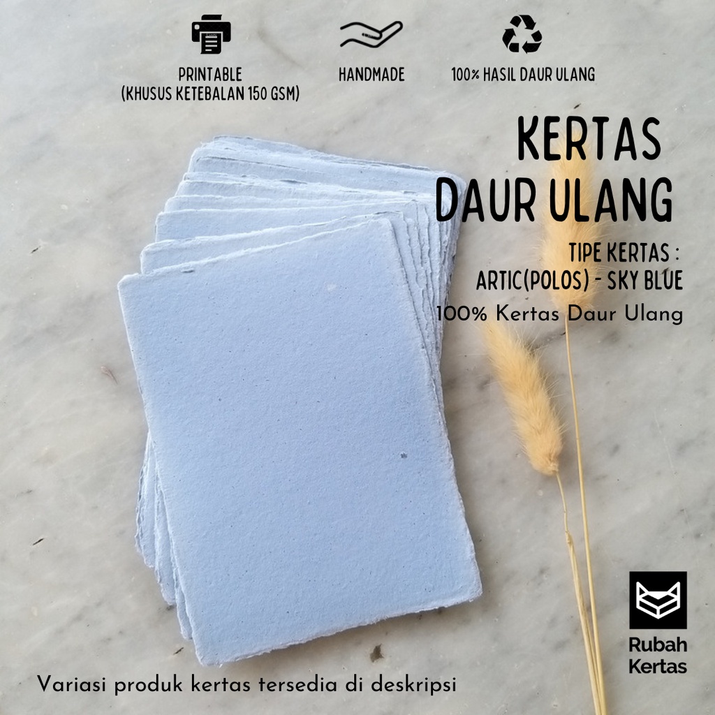 

Kertas Daur Ulang Variant Artic/Polos, Warna Sky Blue