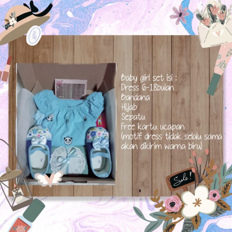 Hampers baby kado bayi murah kado lahiran bayi box (UPLODE ULANG)-Baby girl biru
