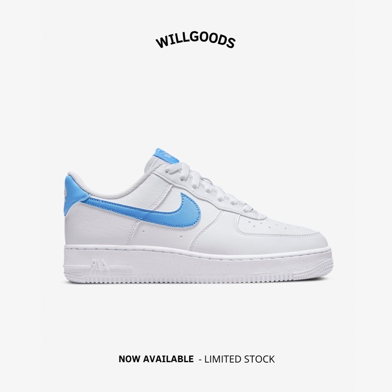 Nike Air Force 1 ‘07 White University Blue Women Original Resmi BNIB