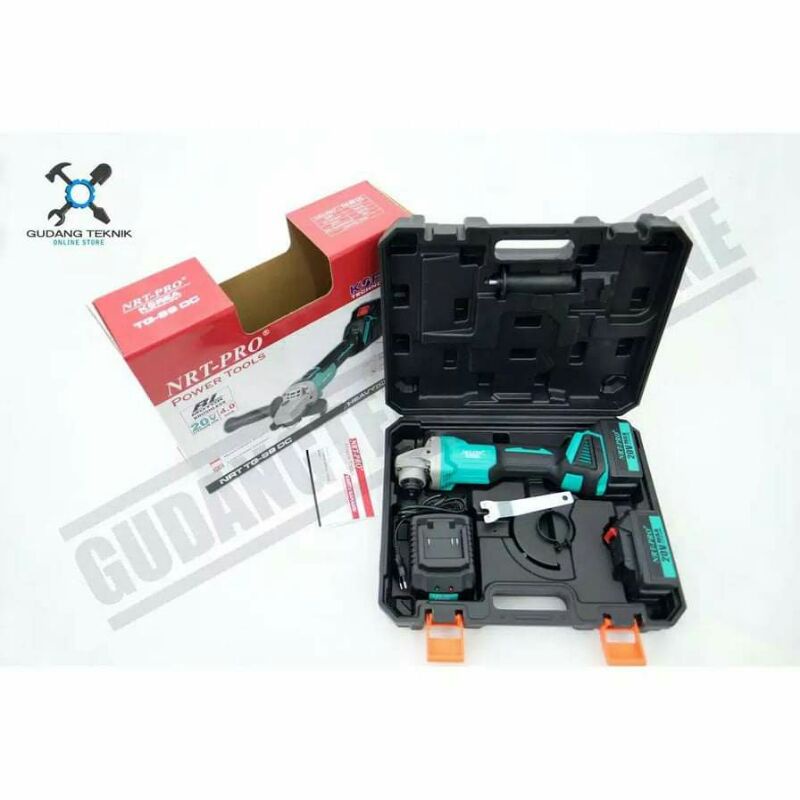 Gerinda Cordless Anggle Grinder NRT PRO TG 99 DC / Gerinda Baterai NRT PRO TG99 DC