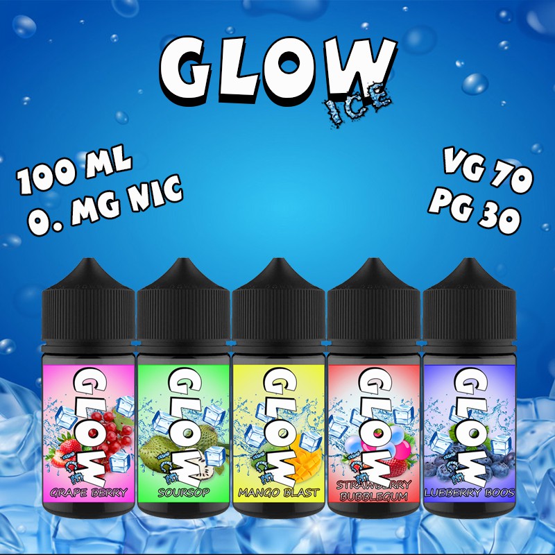 Liquid Glow Ice 100ML Liquit Freebase Liquids Liqwid Liqud Liqui Likuids Liqwits