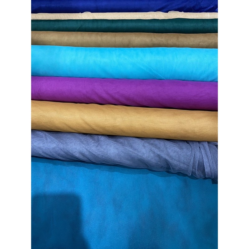 kain tile polos lebar 150, tule polos, tulle polos, kain tile meteran murah