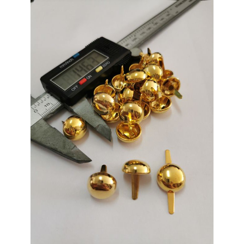 

topong bulat 15mm / kaki tas bulat 1,5cm gold / 120pcs