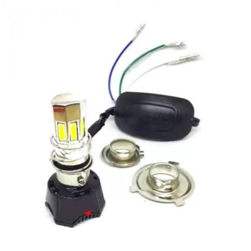 LAMPU DEPAN LED MOTOR MOBIL 12 VOLT 6 SISI + KIPAS UNIVERSAL