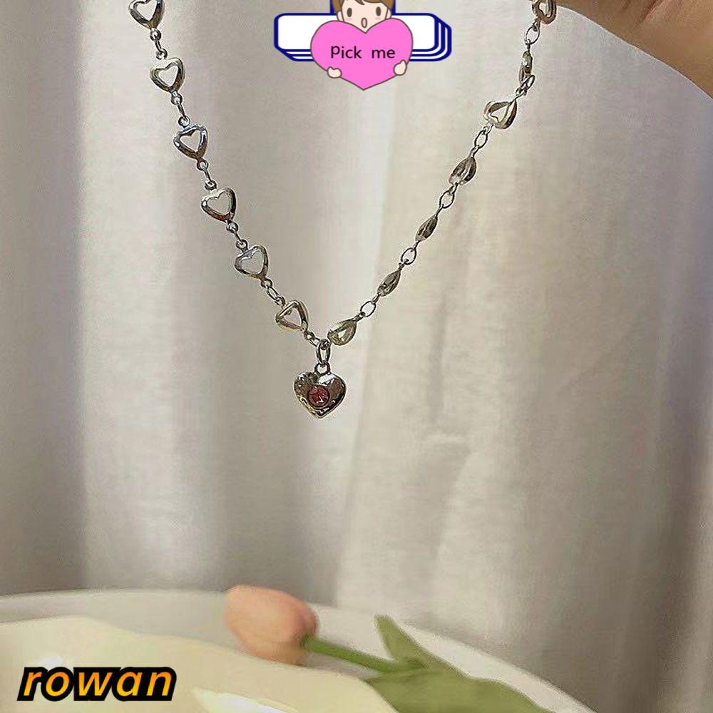 ROW Fashion Pendant Goth Punk Necklaces New Love Heart Pink Vintage Choker