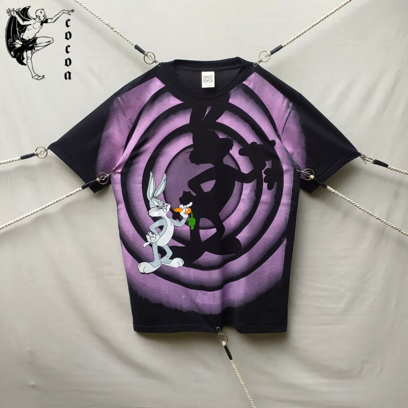 T SHIRT BAJU KAOS CARTOON BULLSEYE BUGS BUNNY ALL OVER PRINT