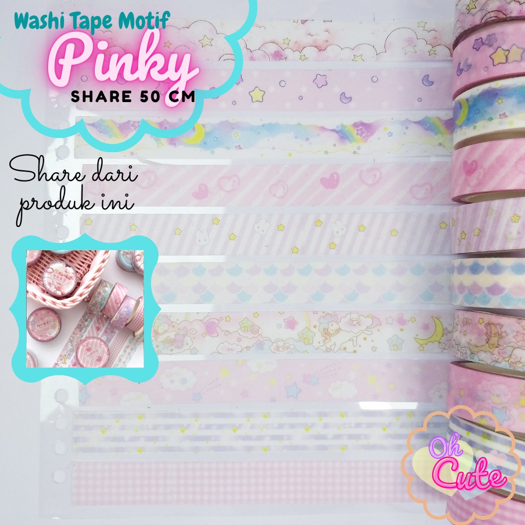 

SHARE 50 CM Washi Tape Motif Pinky 10 motif