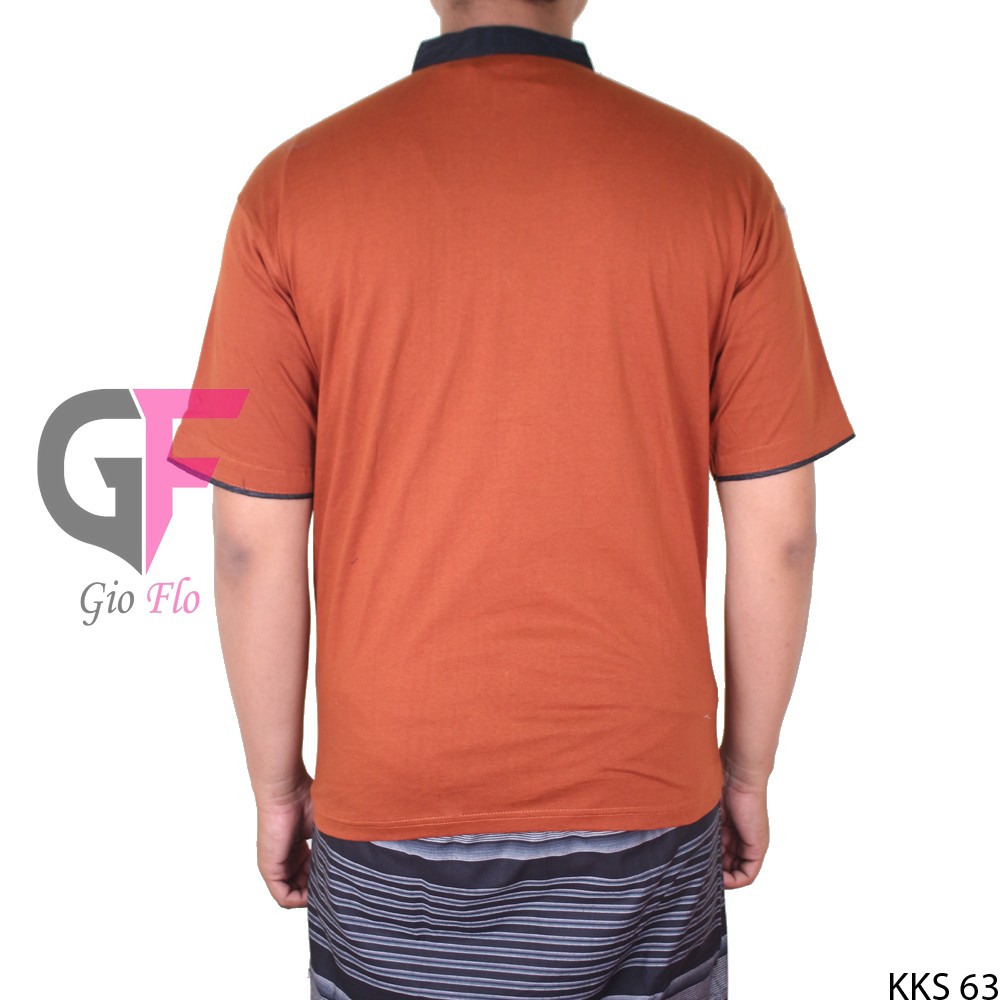 GIOFLO Busana Muslim Modern Baju Koko Eksklusif Brown / KKS 63