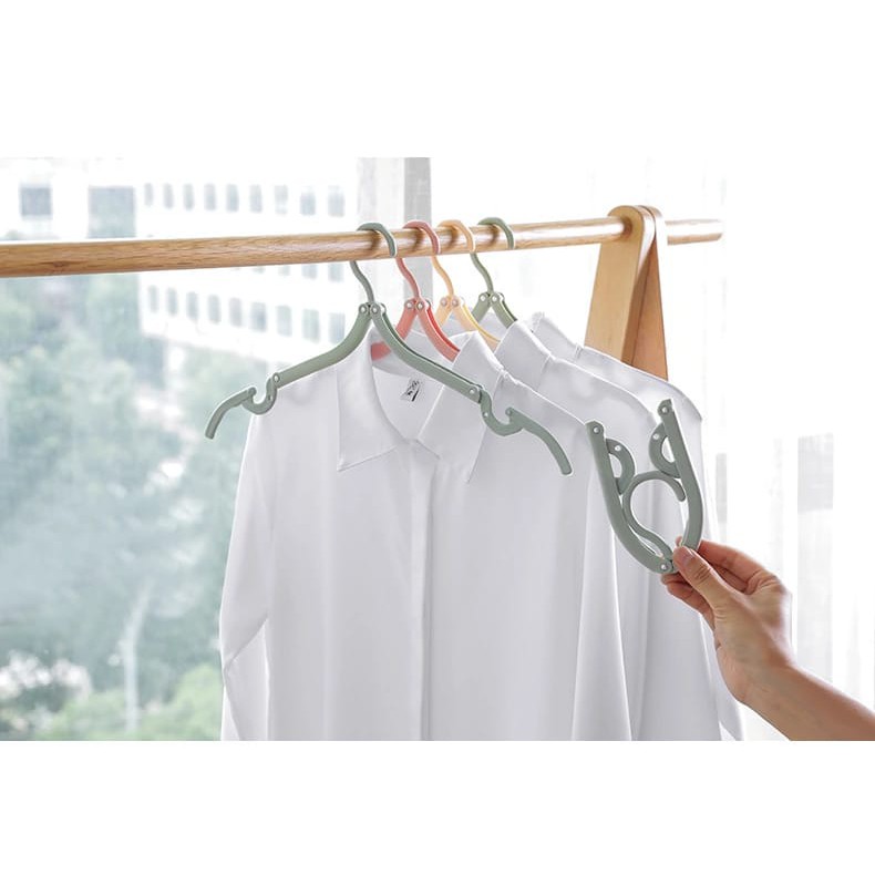 Hanger Lipat Portable Anti Slip Untuk Travel / Hanger Lipat Baju Warna [kk]