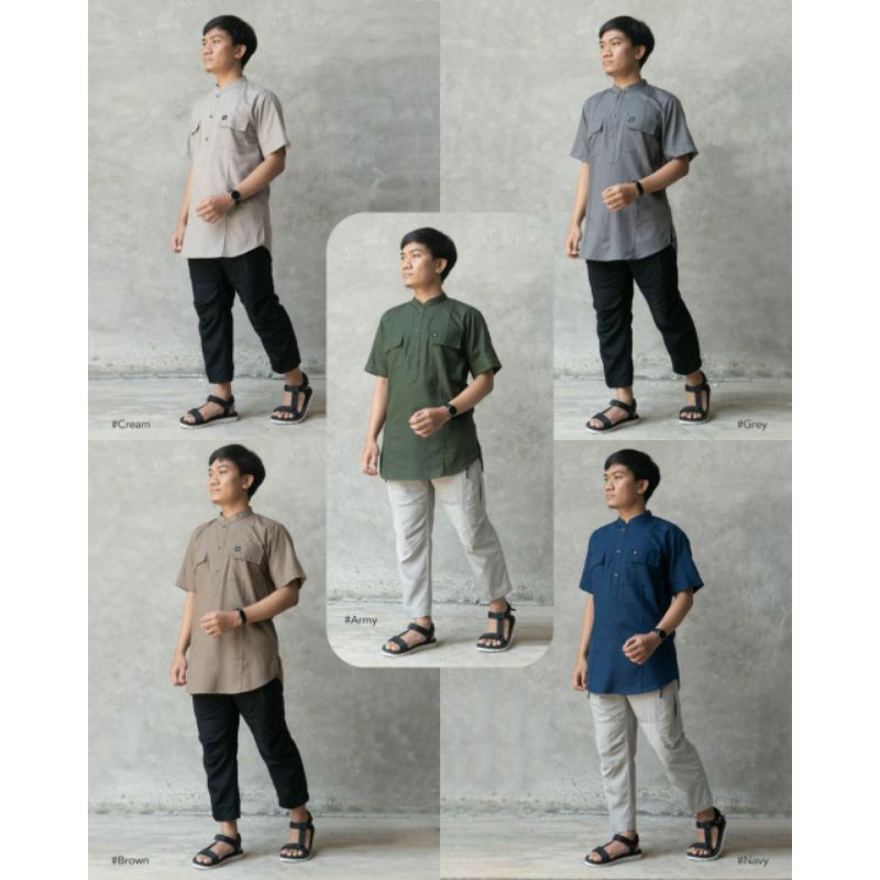 Kurta Elbruss Lengan pendek Panjang Muslim by Bunayya