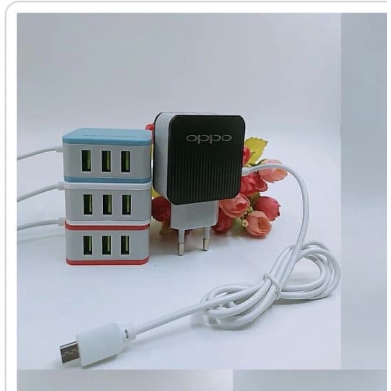 Travel Charger Brand LED 3USB 4,2A PLUS KABEL SAMBUNG