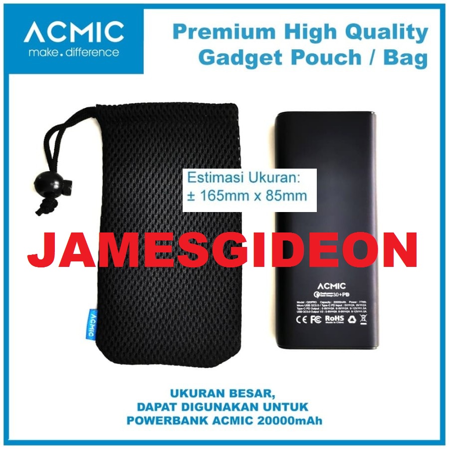 Pouch Jaring Premium PowerBank Bag Sarung Power Bank MULTI FUNGSI MEREK ACMIC