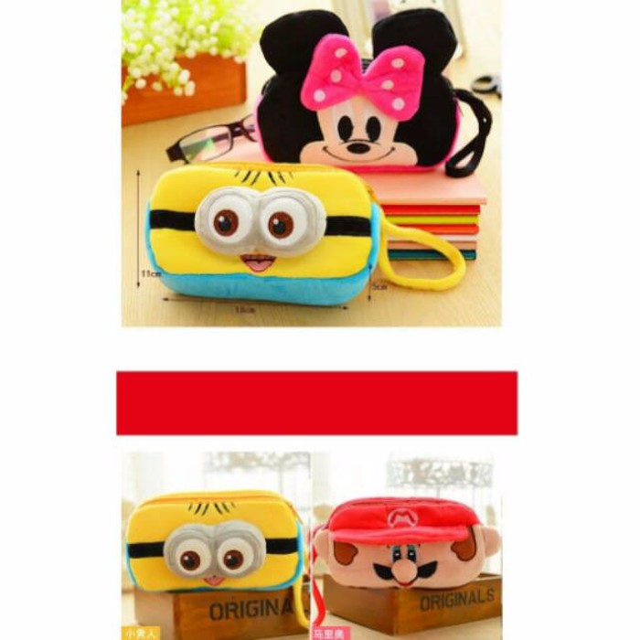 

Kotak pensil boneka- kotak pensil bulu- dompet makeup